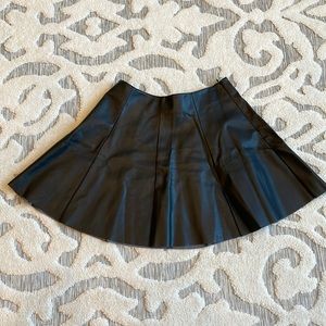 Peyton Jensen faux leather skater skirt